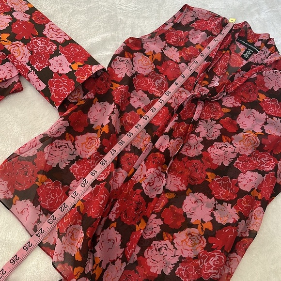 Women’s Silk Blazer Silk Sleeveless Top Floral Tapestry Feminine Office Set 8P - Picture 14 of 15